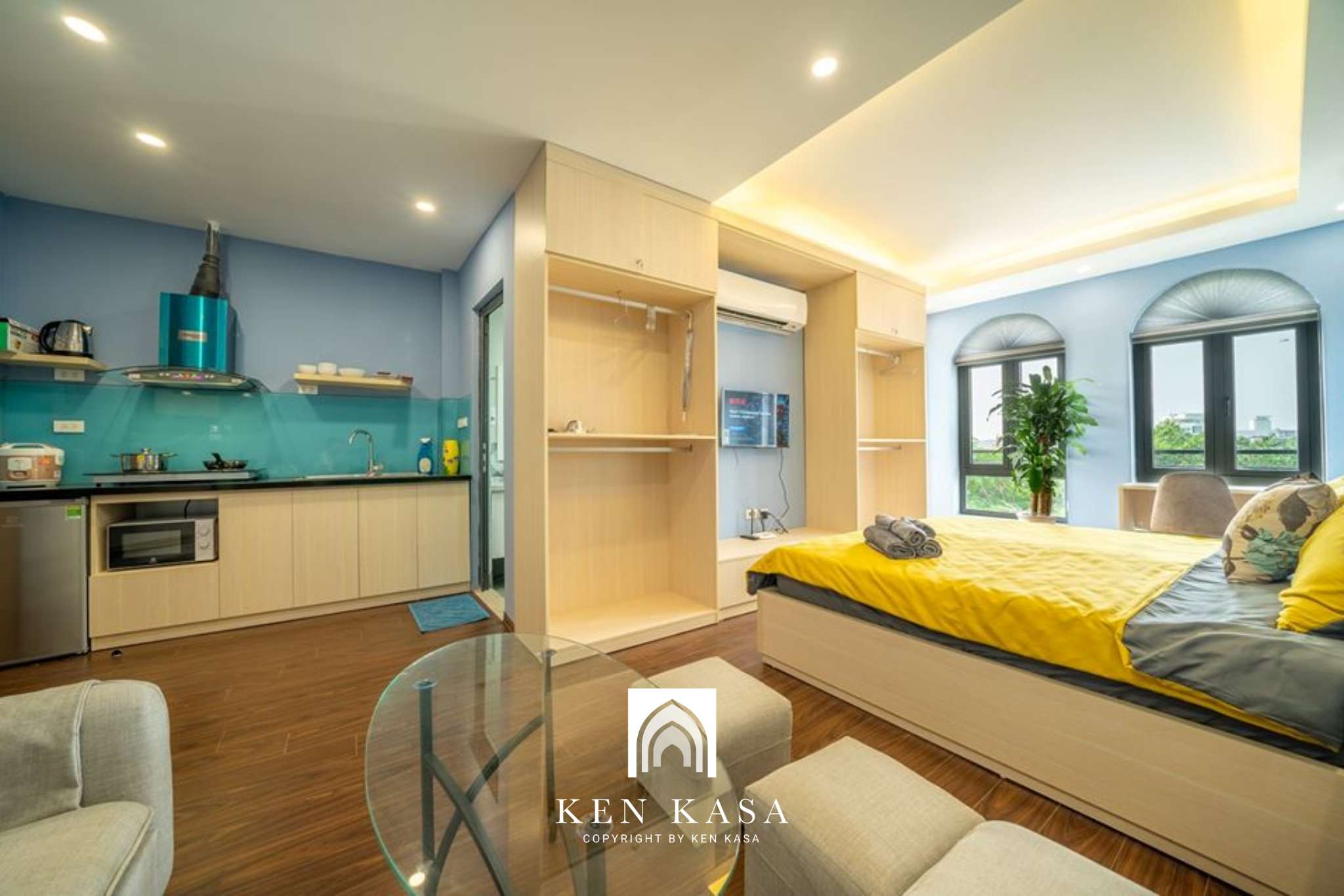 Không gian sống tiện nghi trong homestay căn hộ 